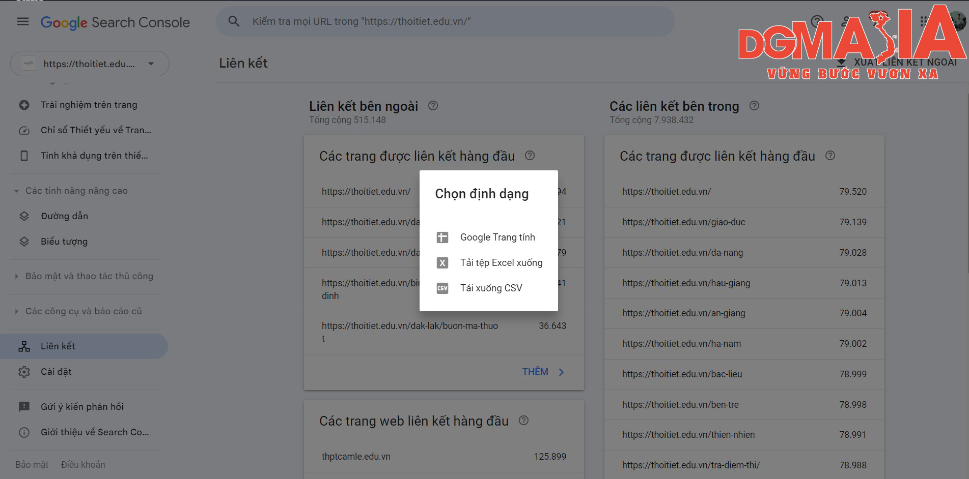 Bạn có thể chọn định dạng file mà mình mong muốn để quản lý các backlink của mình được dễ dàng hơn Bạn có thể chọn định dạng file mà mình mong muốn để quản lý các backlink của mình được dễ dàng hơn