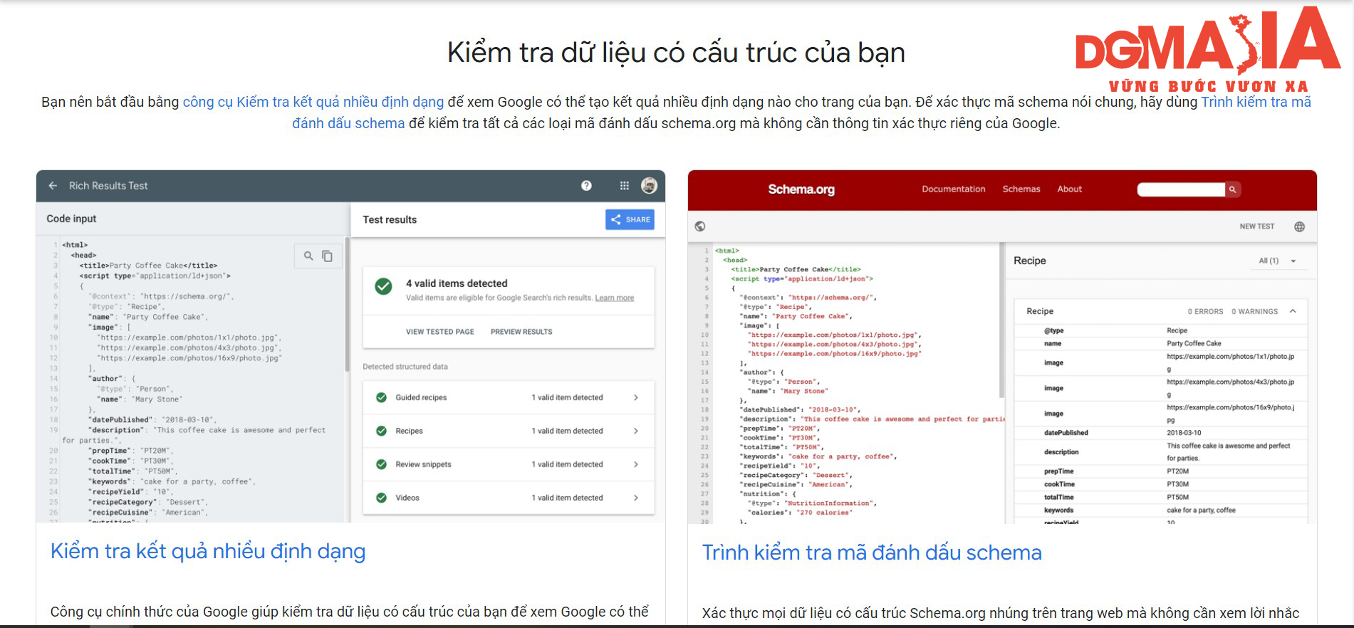 Bạn có thể sử dụng Google Structured Data Testing Tool để kiểm tra Schema một cách miễn phí Bạn có thể sử dụng Google Structured Data Testing Tool để kiểm tra Schema một cách miễn phí