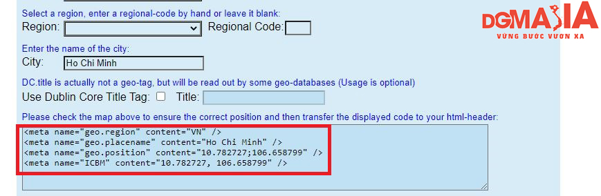 Meta GEO là thẻ dùng để chỉ định về thông tin địa lý