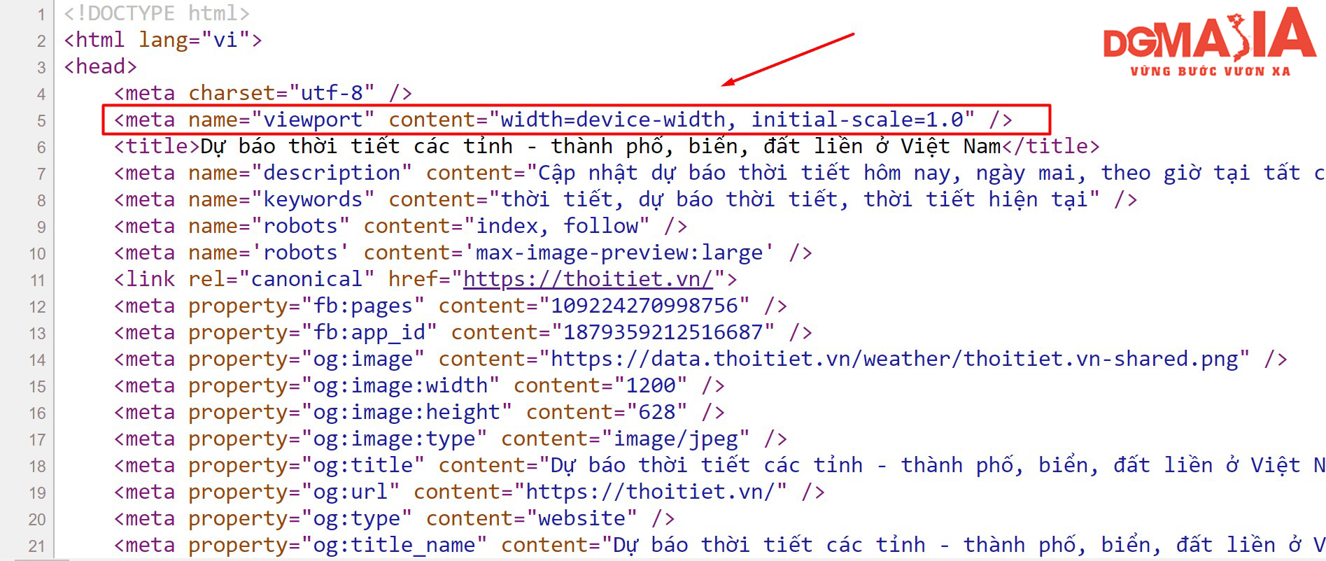 Thẻ Meta ViewPort được dùng để điều chỉnh và tối ưu giao diện website trên đa nền tảng