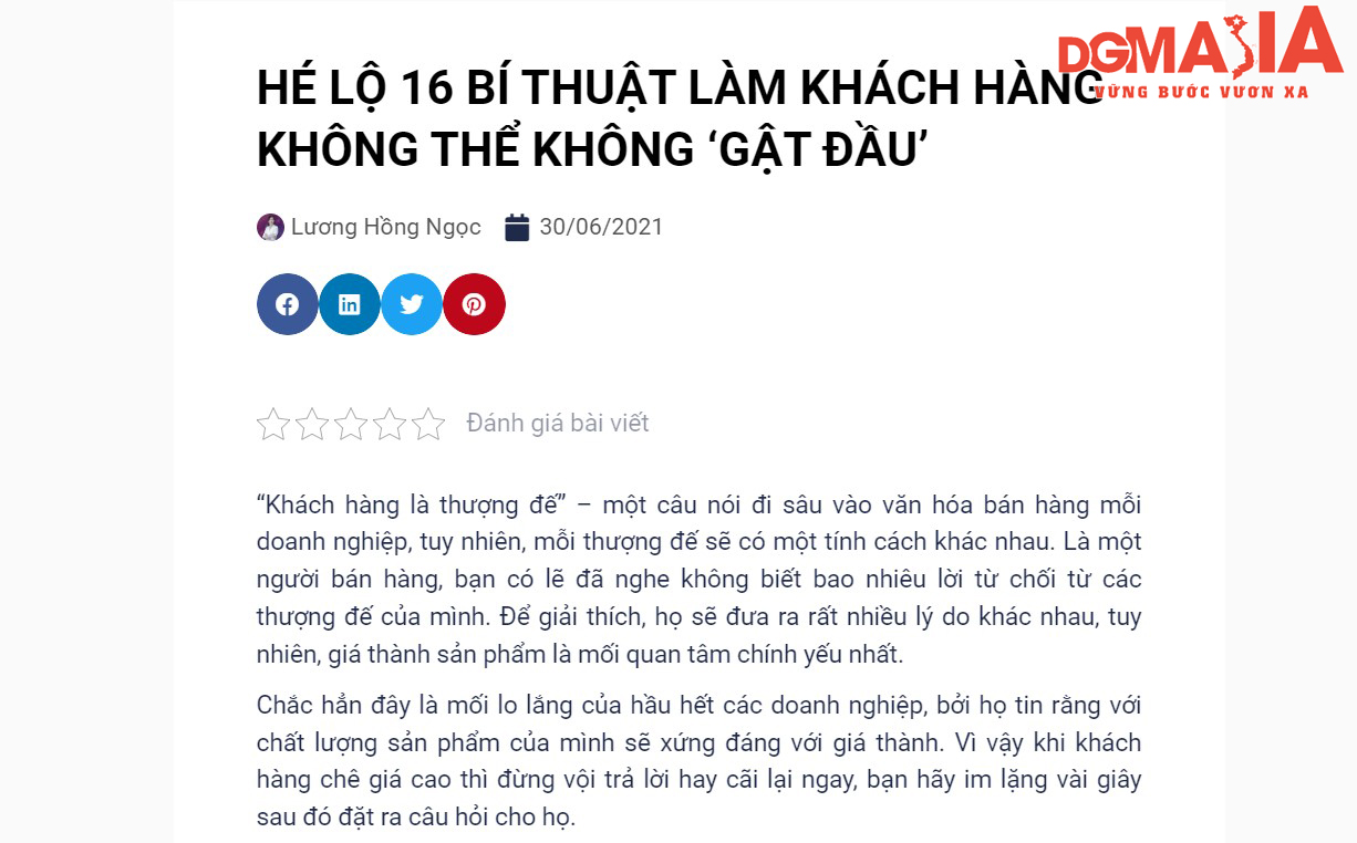 Sử dụng các câu danh ngôn cũng là một công thức viết đoạn Sapo hay, thu hút người đọc (Hình ảnh được lấy từ bài viết của Wisebusiness.edu.vn)