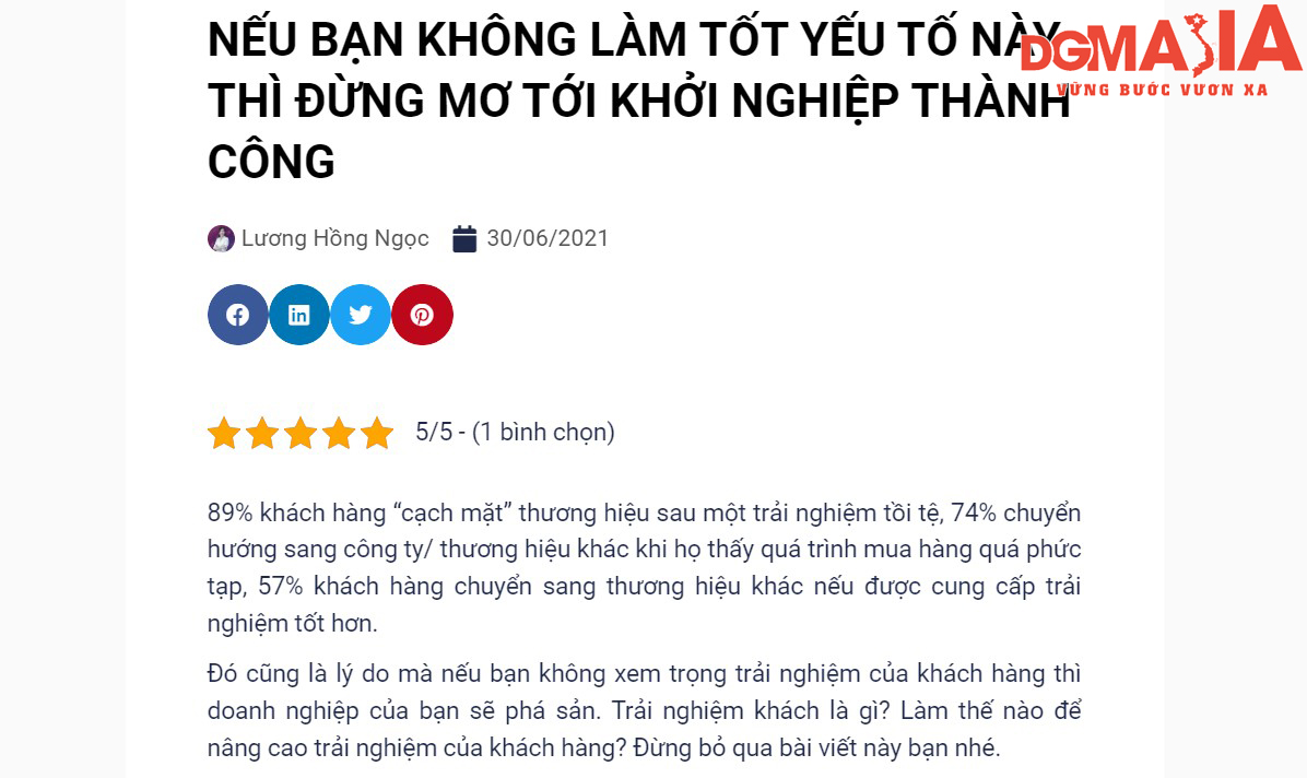 Sử dụng số liệu trong đoạn Sapo giúp tăng sự uy tín cho bài viết (Hình ảnh được lấy từ bài viết của Wisebusiness.edu.vn)