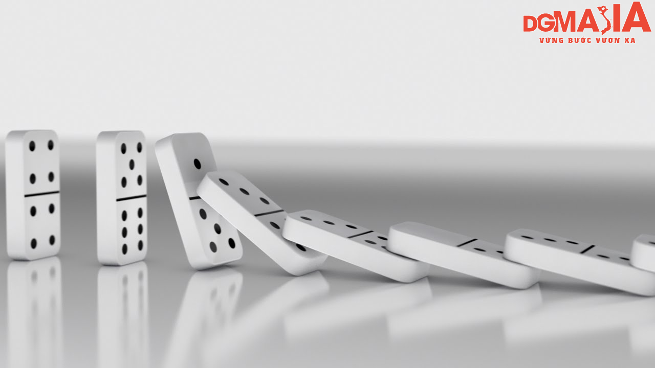 Hiệu ứng domino là hiện tượng chuỗi phản ứng xảy ra khi có sự thay đổi nào đó ở điểm bắt đầu