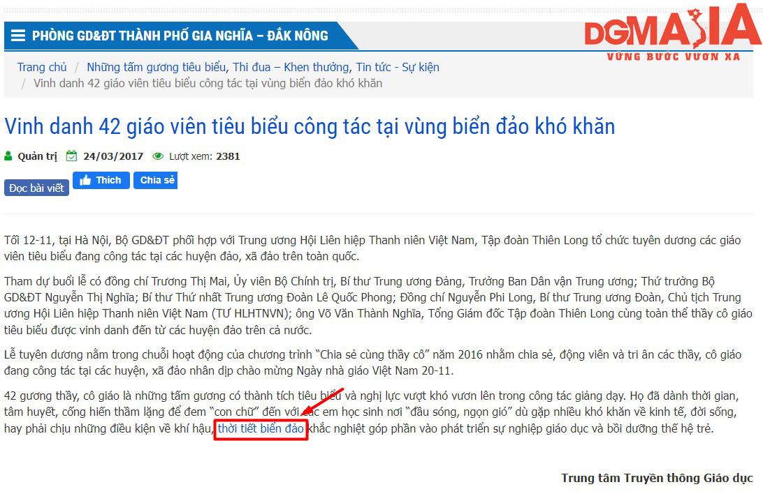 Một bài viết sử dụng LSI keywords "thời tiết biển đảo" để tạo backlink cho bài viết có từ khóa chính là "thời tiết" Một bài viết sử dụng LSI keywords "thời tiết biển đảo" để tạo backlink cho bài viết có từ khóa chính là "thời tiết"