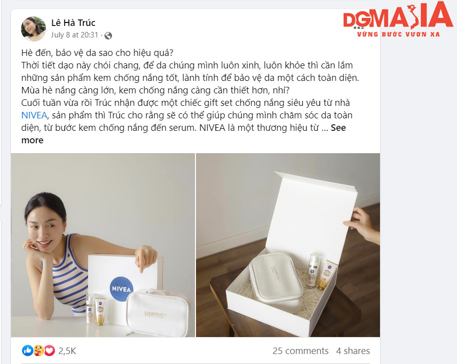 Nội dung trên trang cá nhân của Influencer Lê Hà Trúc cũng có nhiều hình ảnh thu hút, nội dung hấp dẫn độc giả