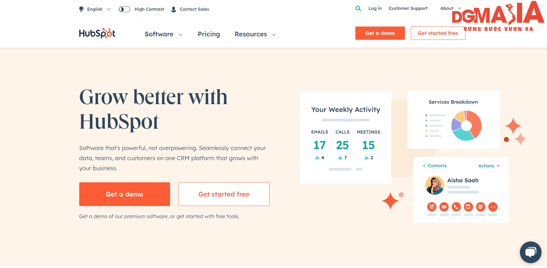 Hubspot tạo ra được lượng lớn truy cập nhờ những chia sẻ kiến thức miễn phí của mình